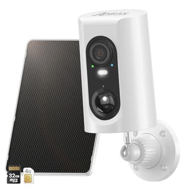 ANRAN 4G LTE Telecamera Esterno Senza Fili con Pannello Solare e Batterie, SIM+32GB SD Card Inclusa, 2K Telecamera Solare con SIM, NO WiFi, PIR Rilevamento, Visione Notturna a Colori, Audio a 2 vie,G3