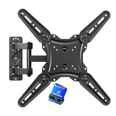 GRIFEMA GB1010 Supporto TV Parete per 26-65", Staffa TV con Braccio Girevole ed Estendibile, Fino a 35kg, VESA Max 400x400mm, Universale Porta TV da Parete, Nero