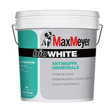 MAX MEYER PITTURA IDROPITTURA TRASPIRANTE ANTIMUFFA BIO WHITE BIANCA LT. 12