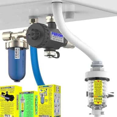 KIT SALVA CALDAIA FD111 Ferdom. 3In1. Filtro Defangatore Magnetico Sottocaldaia +Anticalcare Dosatore Proporzionale Di Polifosfati +Neutralizzatore Di Condensa. Per caldaie fino a 24kW. Fai-da-te. NEW