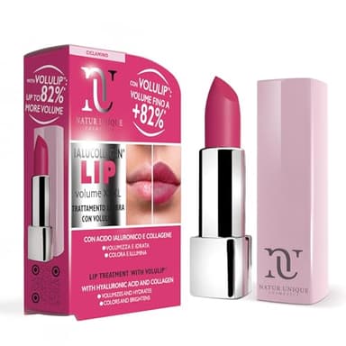 Natur Unique - IALUCOLLAGEN LIP VOLUME XXXL Ciclamino | Trattamento Rimpolpante con Acido Ialuronico e Collagene Vegetale | Lip Plumper Colorato, Idratante Labbra | Made in Italy | 4,2 ml