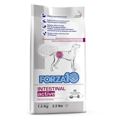 Forza 10 Intestinal Active Crocchette per Cani con Problemi Intestinali Alimento Secco per Cani al Pesce 1,5 kg