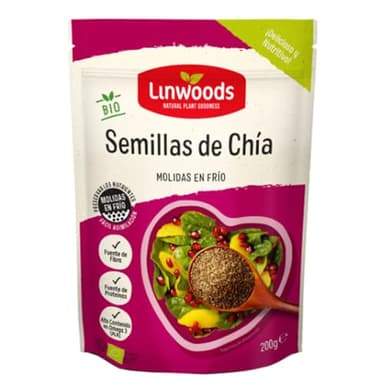Semi di chia biologici macinati 200 g. Confezione da 6.