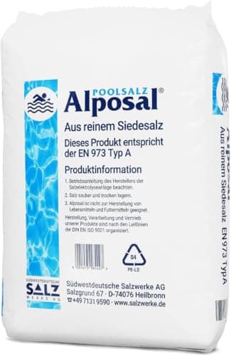 Paradies Pool GmbH Alposal - Sale per Piscina, 25 kg, Adatto per clorinatore, elettrolisi di Sale