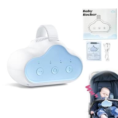 Dondolo per passeggino, Passeggino Rocker ricaricabile, per bambini, con timer, 3 intensità regolabili, altalena silenziosa, universale, per passeggino e passeggino