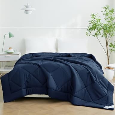 WAVVE Piumino Estivo Matrimoniale Maxi 240x260 cm - Piumone XXL Leggero 260x240, King Size - Trapuntato in Microfibra Sintetico, Blu