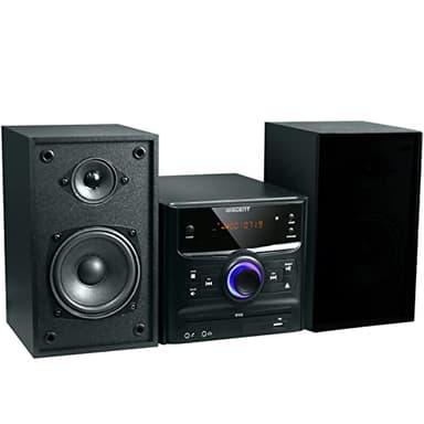 WISCENT Bluetooth Impianto Stereo Casa, Compatti Sistemi Micro HiFi con Bluetooth, Lettore CD, Lettore DVD, Radio FM, USB, MP3, AUX-in, Mic, 30W, Stereo compatti Hi-Fi Lettore CD