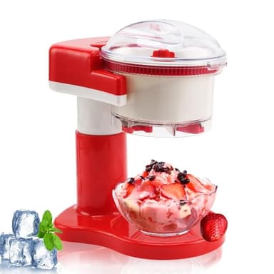 Macchina per granita e ghiaccio tritato, macchina elettrica da banco per preparare ghiaccio tritato fatto in casa, coni di neve, granite, cocktail, lame in acciaio inossidabile, Ice Crusher