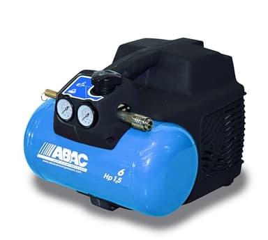 ABAC START O15, Compressore d'aria senza olio, 6 litri, 1,5 HP