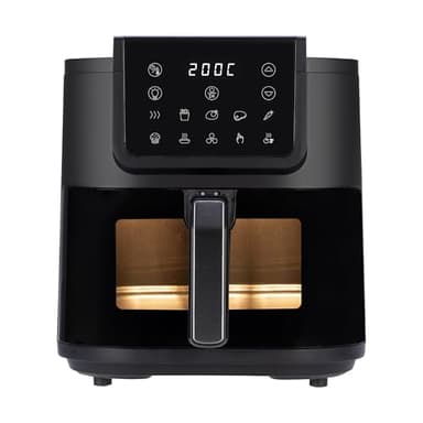 Ardes Friggisana Infinity ARFRYA08LV - Friggitrice ad aria con finestra 8 litri - Airfryer +35% di spazio e tecnologia Rapid Air - Air fryer 10 in 1, temperatura e timer regolabili, luce, display