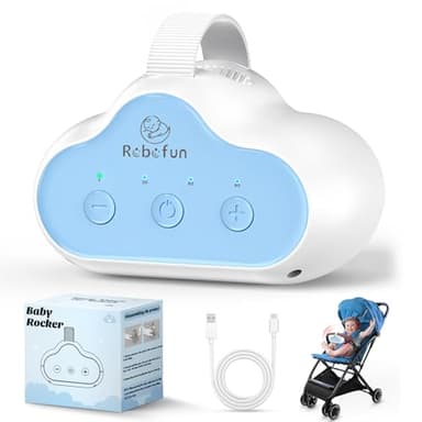 Robofun Passeggino Rocker - 2025 Originale Aiuto a Dormire per Bambini, Dispositivo Automatico Per Cullare Il Passeggino, Timer, Universale