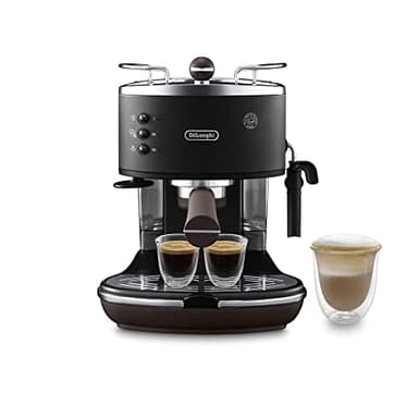 De'Longhi Icona Vintage ECOV311.BK Macchina da Caffè Espresso Manuale e Cappuccino, Caffè in Polvere o in Cialde E.S.E., 1100 W, Nero
