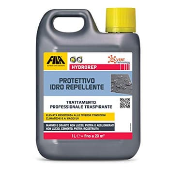 Hydrorep, Impermeabilizzante Idrorepellente per Pietra e Cemento, Protegge dall’Acqua e dall’umidità i Pavimenti Esterni, Pareti e Rivestimenti, Ideale per Muri a Vista e Cemento, 1L