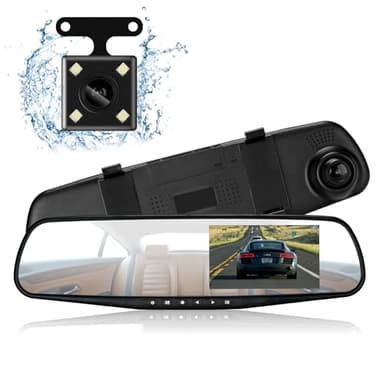 Podazz Telecamera per Auto da Full HD 1080P Grandangolare Posteriore impermeabile Telecamera con Sistema di Monitoraggio Inverso
