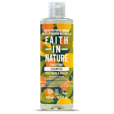 Faith in Nature Shampoo Naturale al Pompelmo & Arancia, Rinvigorente, Vegano e Non Testato su Animali, Senza SLS e Parabeni, Capelli Normali o Grassi, 400 ml