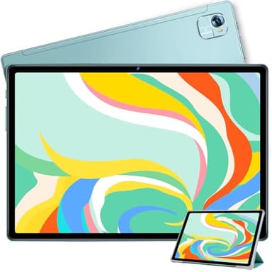 FACETEL Tablet 10 Pollici Android con Octa-Core, RAM + ROM, WiFi, 8000mAh, 1280 * 800 HD, Doppia Camera, Bluetooth, OTG, Type C, Tablet in offerta con Case - Green