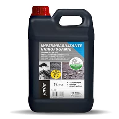 JOVIRA PINTURAS - 5 l - Impermeabilizzante Idrorepellente. Protezione idrorepellente totale per facciate, tetti, terrazze, marciapiedi, pareti, etc. (5 Litri, Impermeabilizzante) F-50