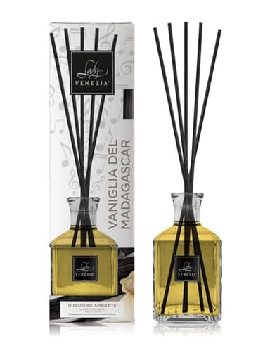 Lady Venezia - Profumatore per Ambienti - Diffusore Profumo Ambiente - Bastoncini 250 ml (Vaniglia del Madagascar)