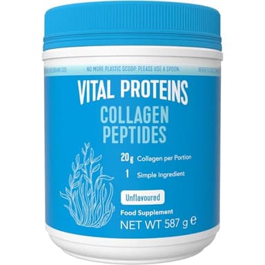 Vital Proteins Collagen Peptides, integratore collagene idrolizzato in polvere, inodore e insapore, per pelle, capelli e unghie, 20g di peptidi di collagene bovino per porzione, 587g