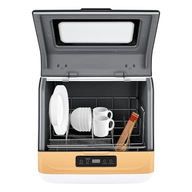 Mini Lavastoviglie 4-6 su misura, Lavastoviglie con 3 programmi, Lavastoviglie da campeggio con controllo touch, Lavastoviglie a risparmio energetico per cucina, camper e piccole famiglie