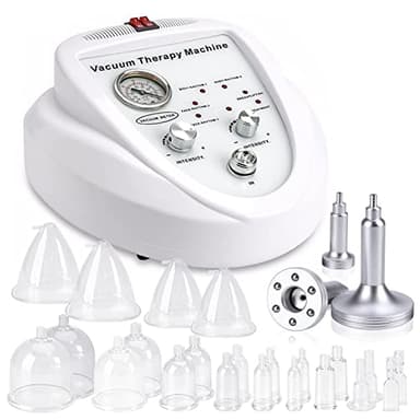 Yofuly Elettrico Massaggiatore per la Vuoto, Multifunzionale Massaggio Corpo a Vuoto, Macchina Massager del Vuoto per Coppettazione con 30 Coppe per il Vuoto e 3 Impugnature Gua Sha