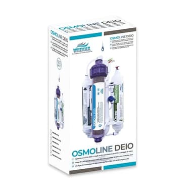 Whimar OsmoLine Deio 50 GPD 190 L/g – Impianto Osmosi Inversa RO/DI con Membrana Vontron, Flush Valve e Deionizzatore per Acquario Reef e Tropicale