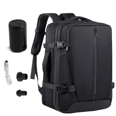 EXQIOUR Zaino impermeabile Pratica borsa da lavoro Custodia per computer portatile Spazio di archiviazione espandibile e scomparti dedicati Wet Dry Separazione Dry Zaino da viaggio