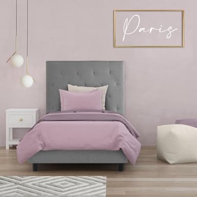 OnNuvo Letto Singolo 80 x 190 PARIS, Grigio Perla, Doghe INDIPENDENTI Rinforzate, Materiali e Finiture PREMIUM, Sistema Doghe Antirumore, Montaggio Facile e Veloce