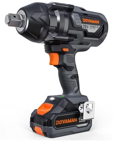 DOVAMAN TITANCE X9 Avvitatore a Impulsi Brushless 20V, Coppia Massima 2200Nm, Chiave a Impatto 3/4'', con Batteria 4.0Ah e Caricabatterie, Per Uso Gravoso e Intensivo