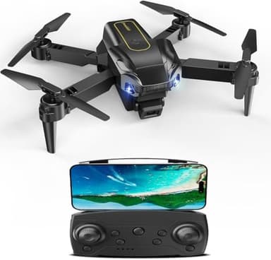 Drone con Telecamera 4K,Mini Droni per Bambini e Principianti, Drone per bambini sicuro con Velocità Regolabile, Modalità Senza Testa, Decollo/Atterraggio con un Tasto,Giallo