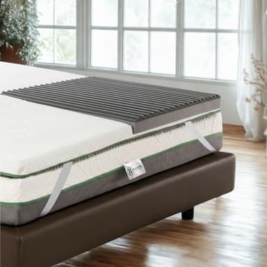 Bedshire Topper alla Grafite Matrimoniale 160x190 Materasso Correttore in Memory Foam HD in Grafene Alto 10 cm a 7 Zone con Rivestimento Sfoderabile Futon Ortopedico Made in Italy 100%