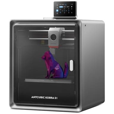 ANYCUBIC Kobra S1 3D Stampante FDM Multicolore Intelligente, 600 mm/s ad Alta Velocità, Monitoraggio AI per Principianti ed Esperti, Dimensioni di Stampa 250 * 250 * 250 mm,Struttura CoreXY Chiusa