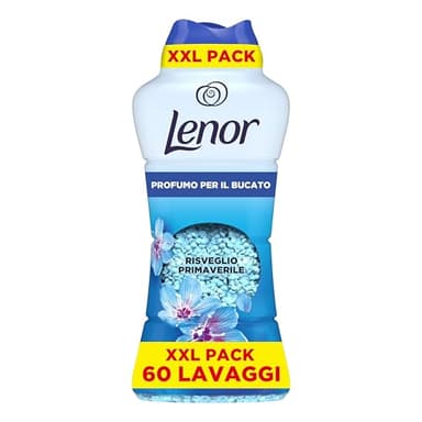 Lenor Profumatore Bucato Perle Profumate Lavatrice, MAXI FORMATO Risveglio Primaverile, XXL PACK 735g, Il Profumo Per Il Bucato Che Diffonde Un Fresco Profumo Che Dura a Lungo