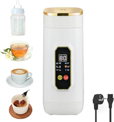 Bollitore da Viaggio Piccolo, Mini Bollitore da 450 ml con 6 Impostazioni di Temperatura Display a LED Della Temperatura in Tempo Reale Bollitore Elettrico Portatile per Tè, Latte per Bambini, Caffè