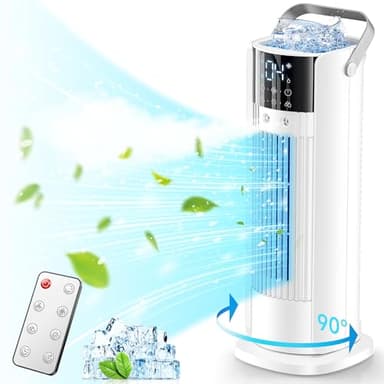 Climatizzatore mobile senza tubo di scarico, 4 in 1, con raffreddamento ad acqua, mini climatizzatore silenzioso con telecomando