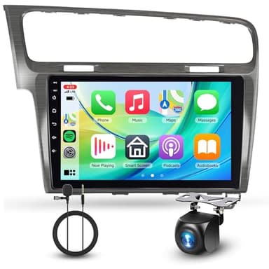 Rimoody 4+64G Android Autoradio per VW Golf 7 Golf VII 2013-2017 10 Pollici HD Stereo Auto con Wireless Carplay Android Auto Navi GPS Mirror Link Bluetooth WiFi/FM/RDS/EQ/SWC/USB Telecamera Posteriore