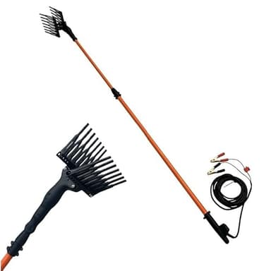 Abbacchiatore Olive a Batteria 12V 400 Watt Scuotiolive Motoabbacchiatore Scuotitore Olive Elettrico Fino a 820 battiti al Minuto ergonomico e maneggevole comprensivo di Cavi con Morsetto