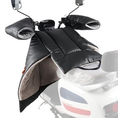 FINEVERNEK Coprigambe Scooter, Coperta Coprigambe Scooter Impermeabile con Manicotti per Manubrio, Universale Grembiule Coprigambe per Scooter Calda Protezione Gambe, per Motocicli, Veicoli Elettrici