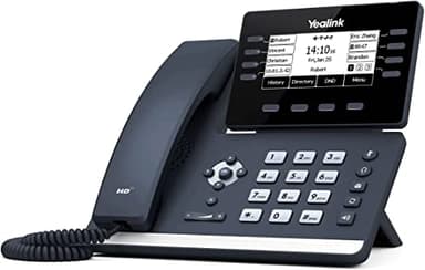 Yealink Telefono IP SIP-T53, 12 account VoIP, display grafico da 3,7 pollici, USB 2.0, Gigabit Ethernet a doppia porta, PoE 802.3af, adattatore di alimentazione non incluso (ricondizionato)