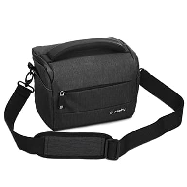 UBORSE Custodia per Fotocamera SLR con Tracolla, Borsa Digitale Compatte Piccola, Borse per Reflex Fotocamere Mirrorless Protezione, Nero