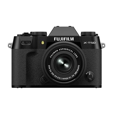 Fujifilm X-T50 Fotocamera Digitale Mirrorless 40MP KIT XC15-45mmF3.5-5.6, Sensore X-Trans CMOS 5 HR, IBIS, Filmati 6.2K 30p, Mirino EVF, Schermo LCD 3" tiltabile, Nero