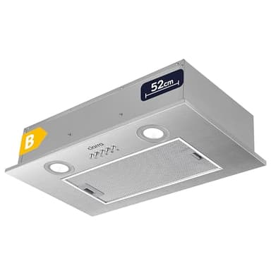 CIARRA CBCS5913A Cappa Aspirante Incasso 52cm - 300m³/h - 3 Velocità - Doppia Modalità - Facile Installazione - Acciaio Inox