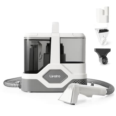 Livatro Lavatappeti e Divani Lava e Asciuga, 600W 16KPa Lavatappeti, Serbatoio da 2,3L, Lava Divano con Sistema di Autopulizia, Aspirapolvere Tessuti per Divano, Tappeti, Moquette, Tappezzeria e Auto
