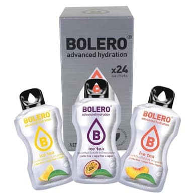 Bolero Drink 24 Bustine mix 3 gr Gusti Diversi Assortimento Ice tea Preparato Polvere Solubile Per Bevanda Fresca in Acqua Prodotto, 72 grammi dolcificato stevia