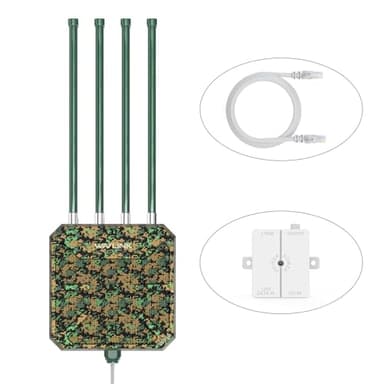 WAVLINK AX3000 Extender WiFi 6 Outdoor a Lungo Raggio, Punto di Accesso Wireless Esterno, Supporto PoE Attivo, Antenne 4x8dBi, Soluzione Esterna IP67, Fino a 128 Dispositivi