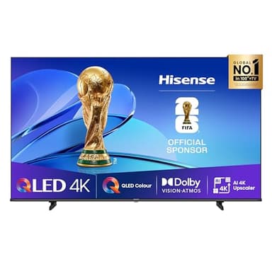 Hisense TV 50" QLED 4K 2025 50E78Q, Smart TV VIDAA U8, Dolby Vision, HDR 10+, Game Mode Plus, Dolby Atmos, Alexa Built-in, VIDAA Voice, Tuner DVB-T2/S2 HEVC 10, lativù 4K, 50'', 2025 QLED 60Hz