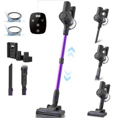 Vexilar V8PRO Aspirapolvere Senza Fili Potente,40Min Scopa Elettrica Senza Fili Potente,Aspirapolvere Portatile,Aspirapolvere Senza Sacco, Aspirapolvere Senza Filo per Pulizia Domestica/Pavimento