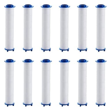 DOKRIN Filtri doccia 12 pezzi filtro doccia, filtro doccia anticalcare, filtro doccia anticalcare, filtro doccia in cotone PP, filtro acqua in cotone sostituibile