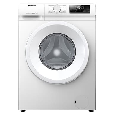 Hisense WFQP801419VM - Lavatrice a Carica Frontale 8 Kg, 1400 rpm, 15 Programmi, Vapore, Display LED, Programma Rapido, Partenza Ritardata, Child Lock, Bianco