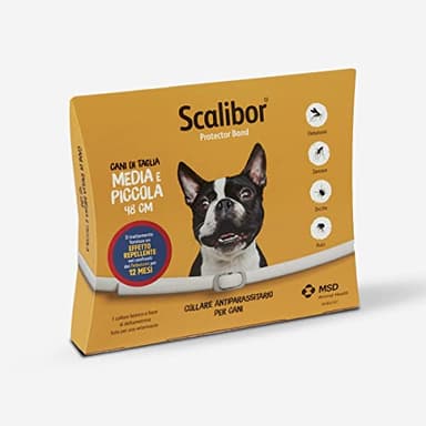Scalibor 48cm x2 - Collare Antiparassitario Per Cani - Collare Antipulci E Antizecche Per Cani Di Taglia Piccola E Taglia Media. 12 Mesi Di Protezione
